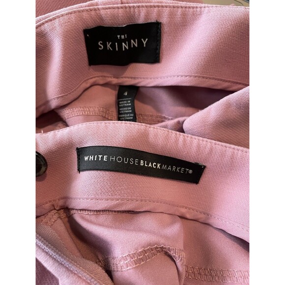💜 White House Black Market Lavender Skinny Ankle Pants – Size 4 - Picture 5 of 5